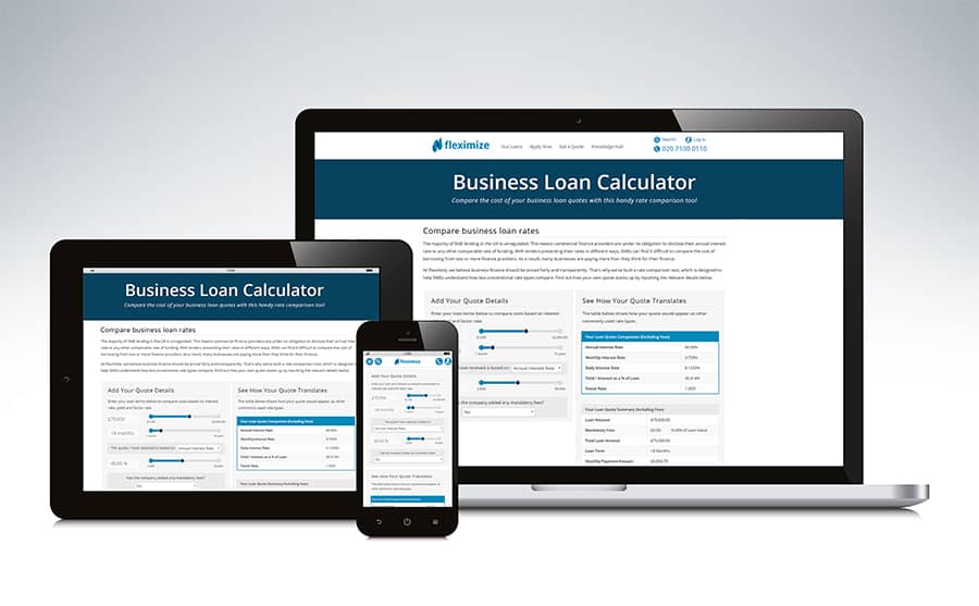 Fleximize's business loan calculator