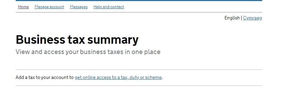 Business Tax Summary