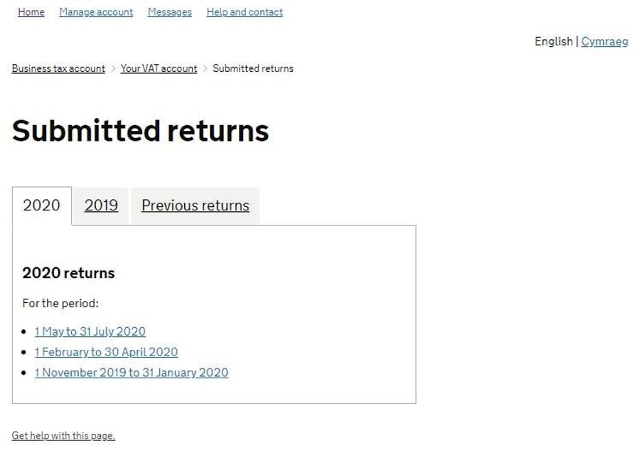 Submitted Returns