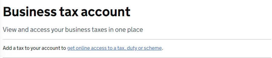 Business tax account