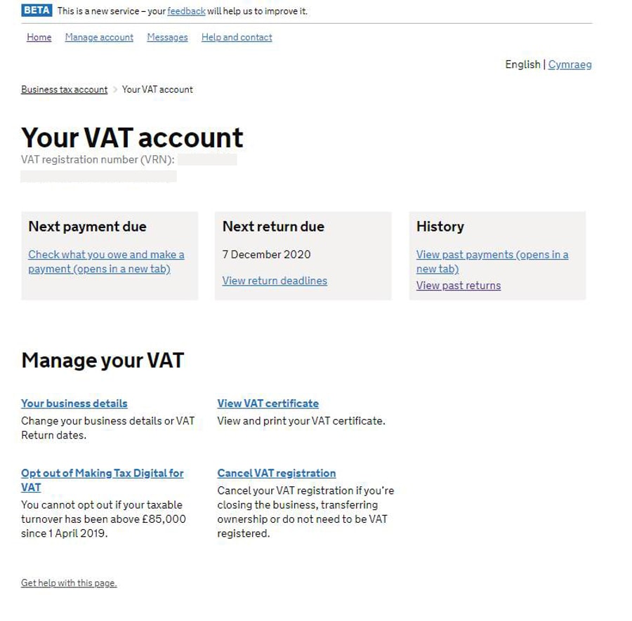 Your VAT Account